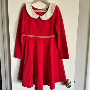 Annie Musical Red Dress with White Peter Pan Collar Size 7/8